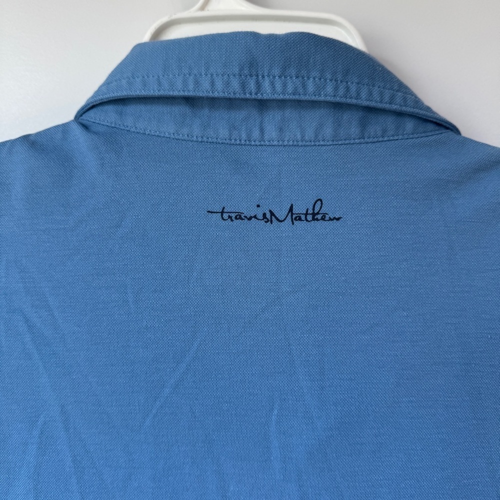 Travis Mathew Scrambler Golf Polo Blue Size Large 1MX128 Athleisure Performance - Picture 8 of 8